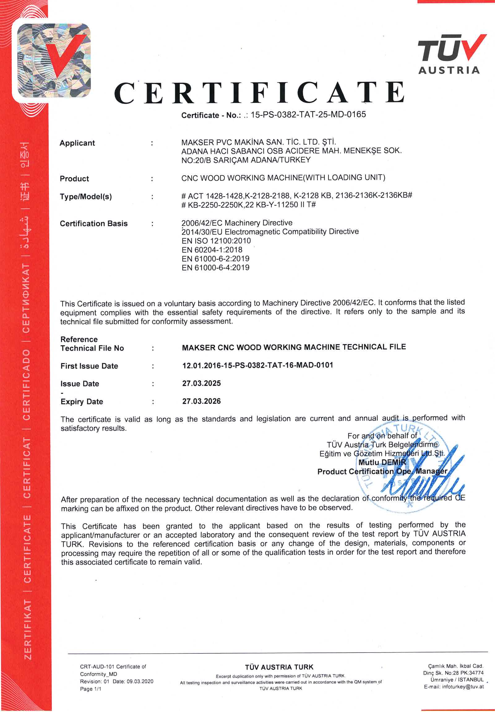 tuv_austria TUV AUSTRIA SERTİFİKASI